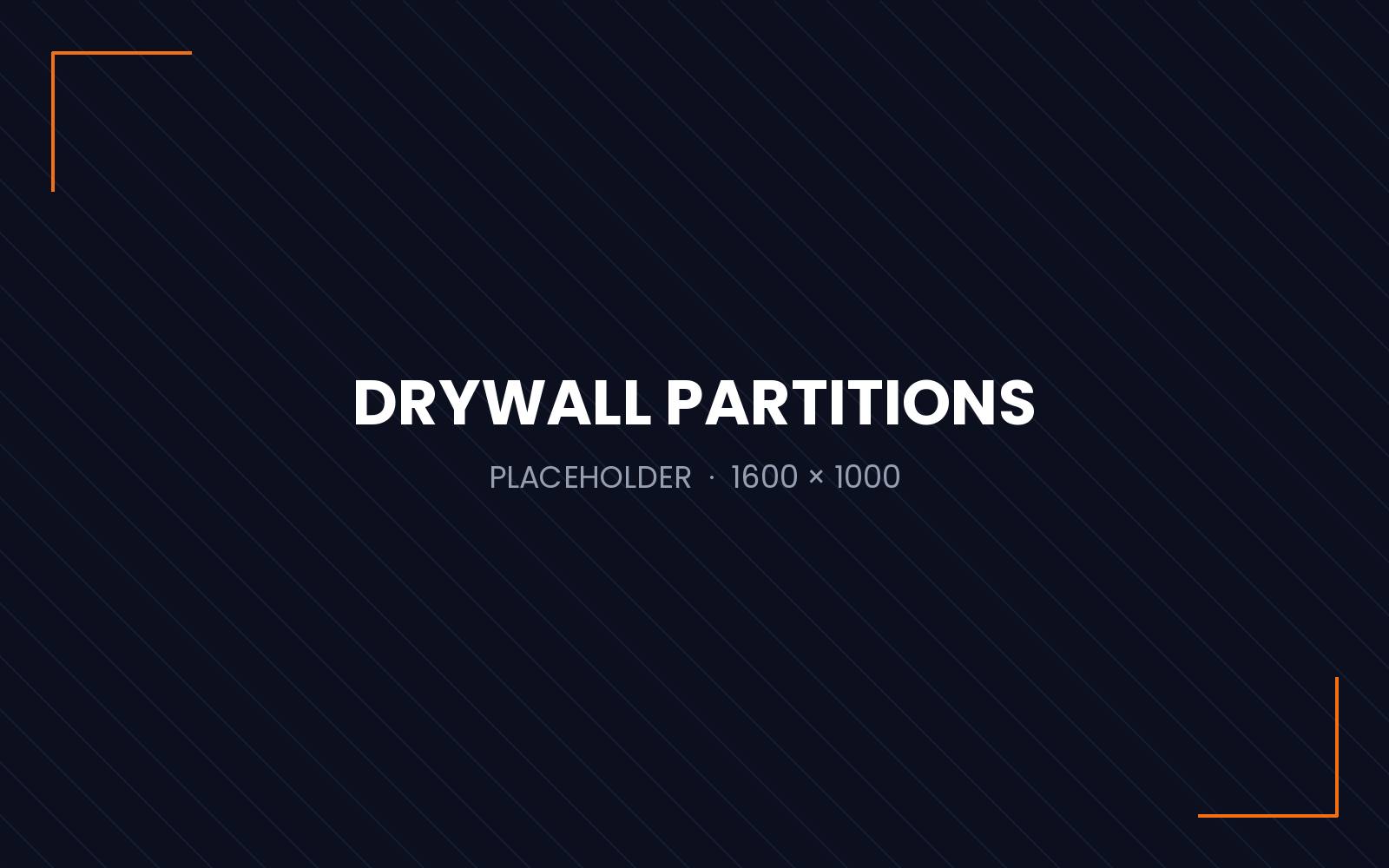 Drywall partition installation